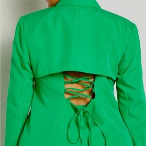 New Eloquii Lace-Up Corset Back Jacket
